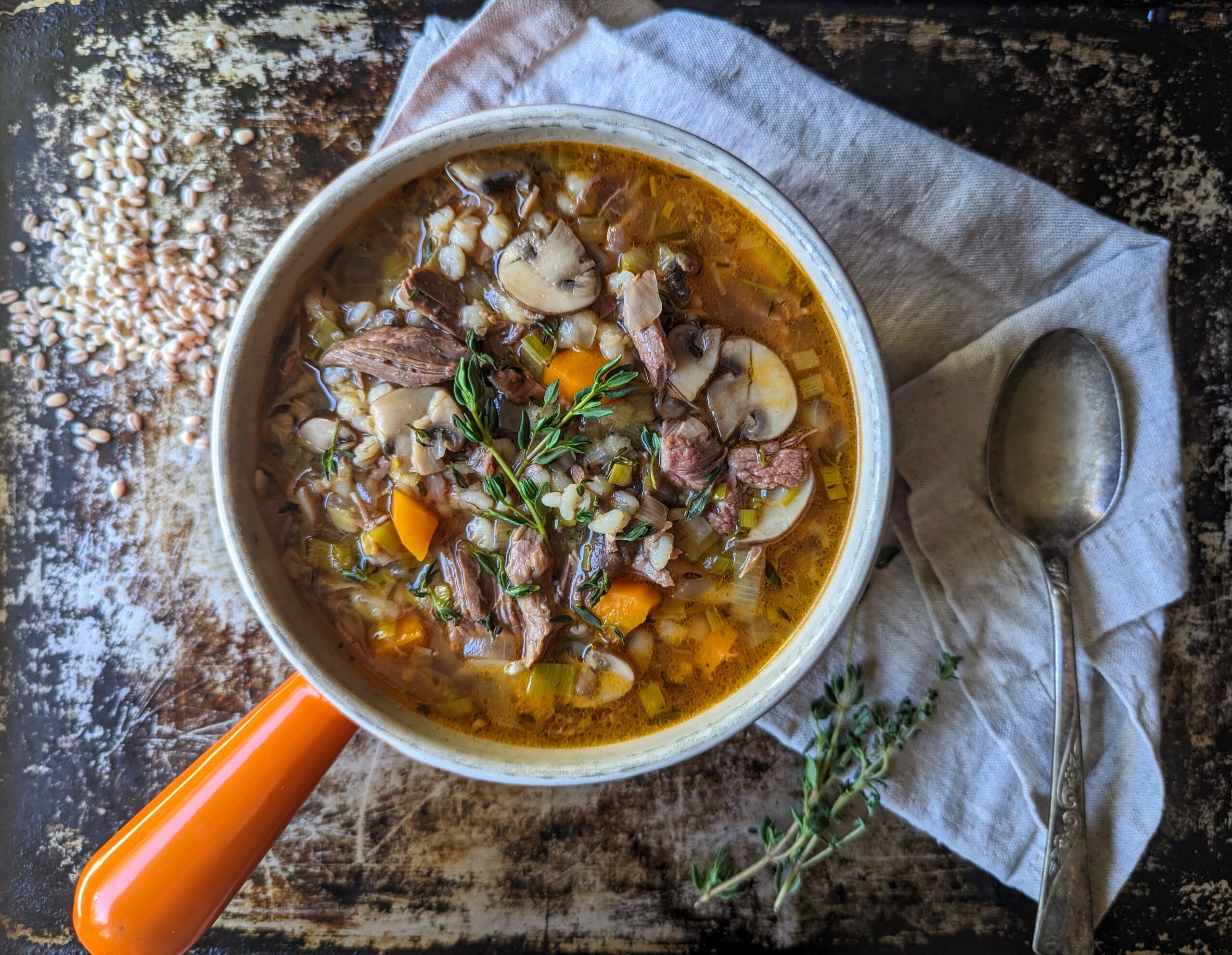 Beef, Barely & Mushroom Soup Recipe